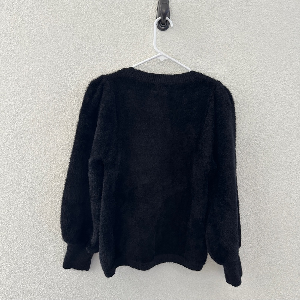 dRA Anthropologie Fuzzy Puff‎ Sleeve Sweater - Coquette Feminine Cozy - L - Picture 6 of 8
